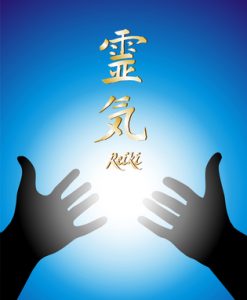 Reiki healing hands and symbols